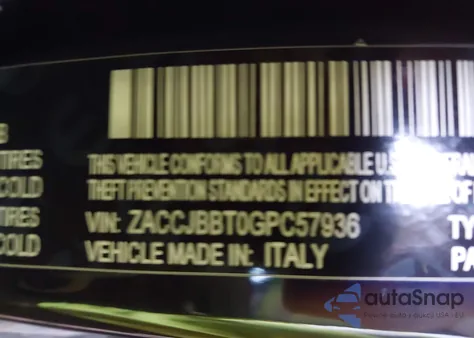 2016 Jeep Renegade Latitude from USA, damaged, VIN ZACCJBBT0GPC57936